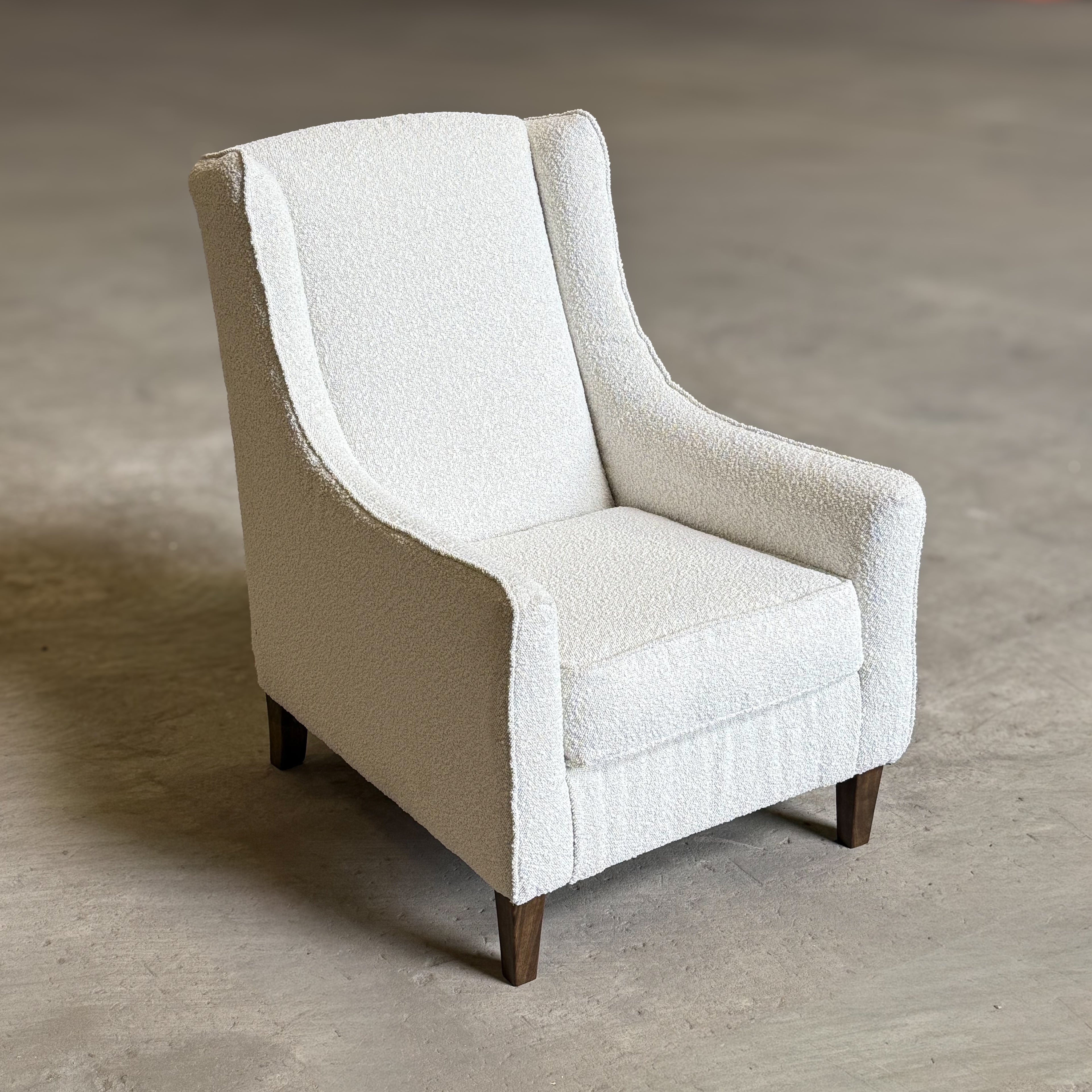Boucle Accent Chair - White