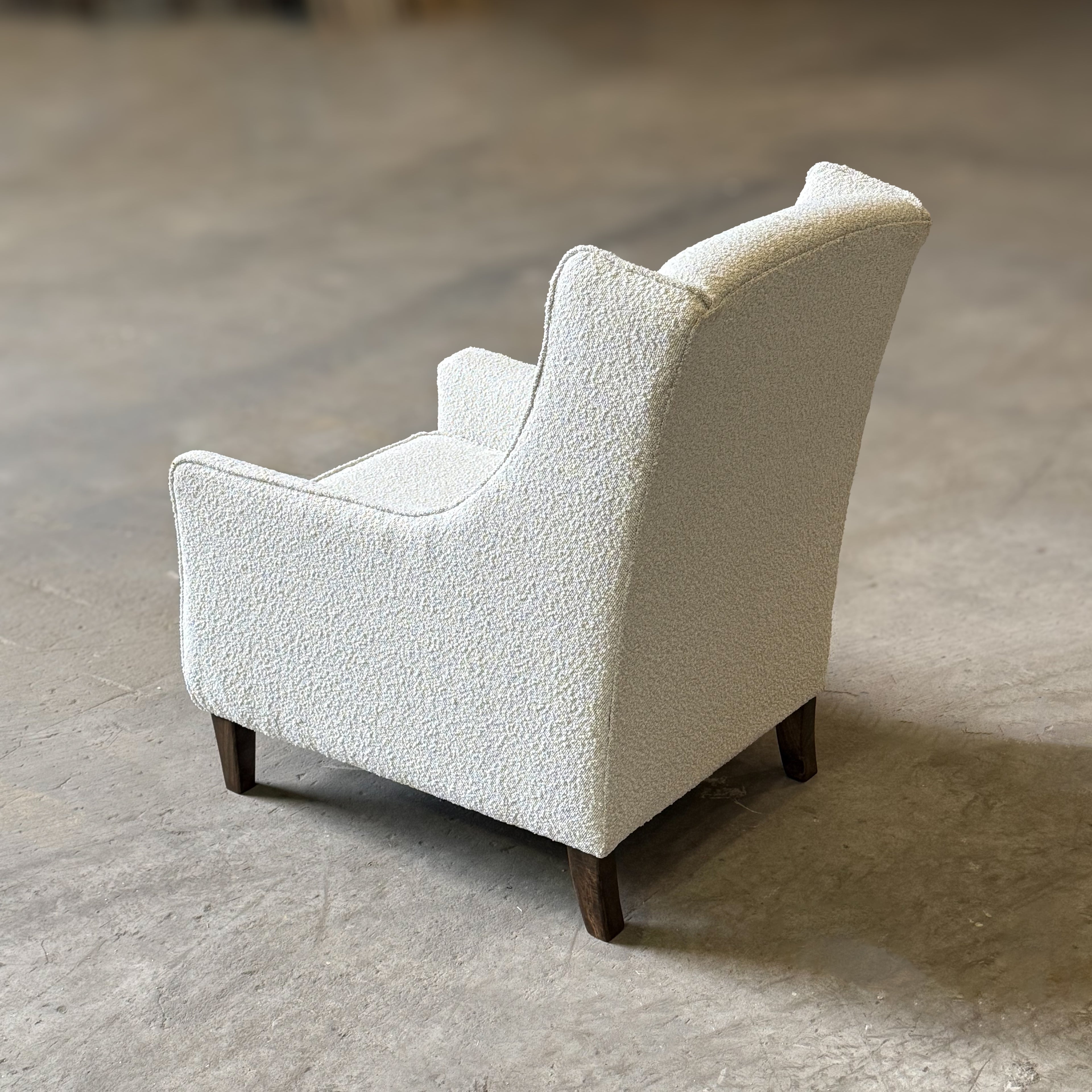 Boucle Accent Chair - White