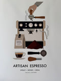 Artisan Espresso Coffee Print 16x20”
