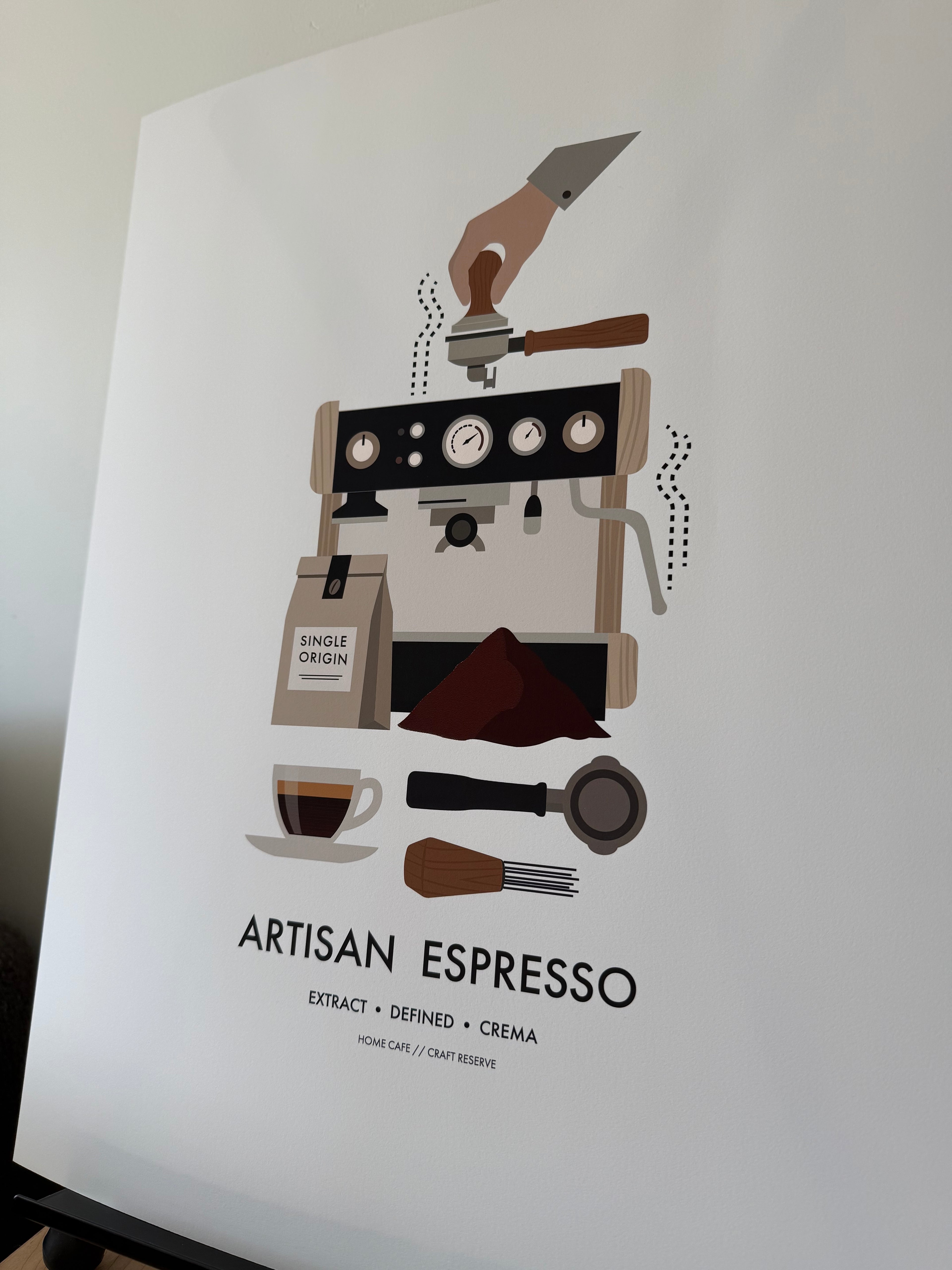 Artisan Espresso Coffee Print 16x20”