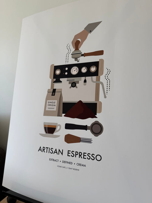 Artisan Espresso Coffee Print 16x20”