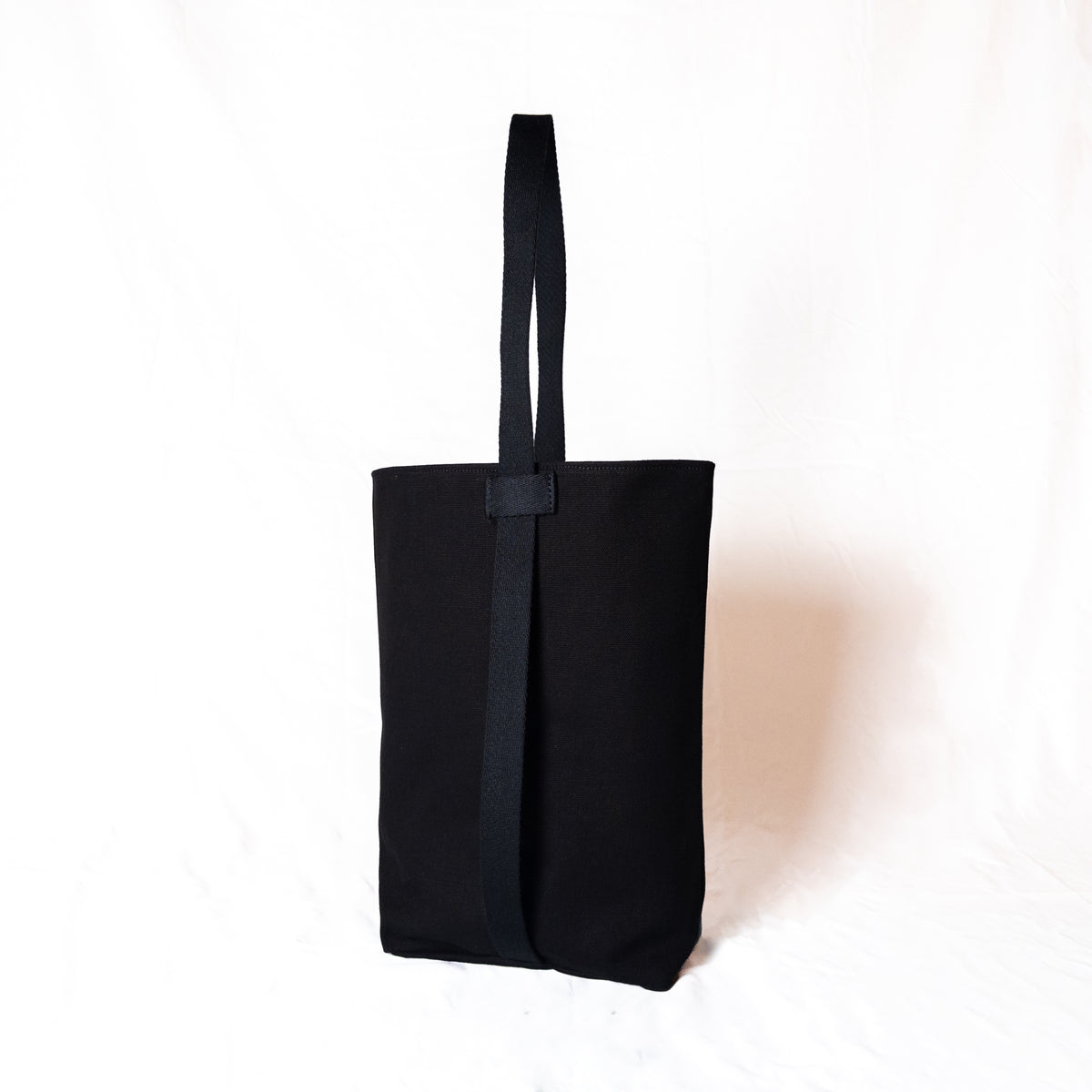 Wine Bottle Tote Bag - Black