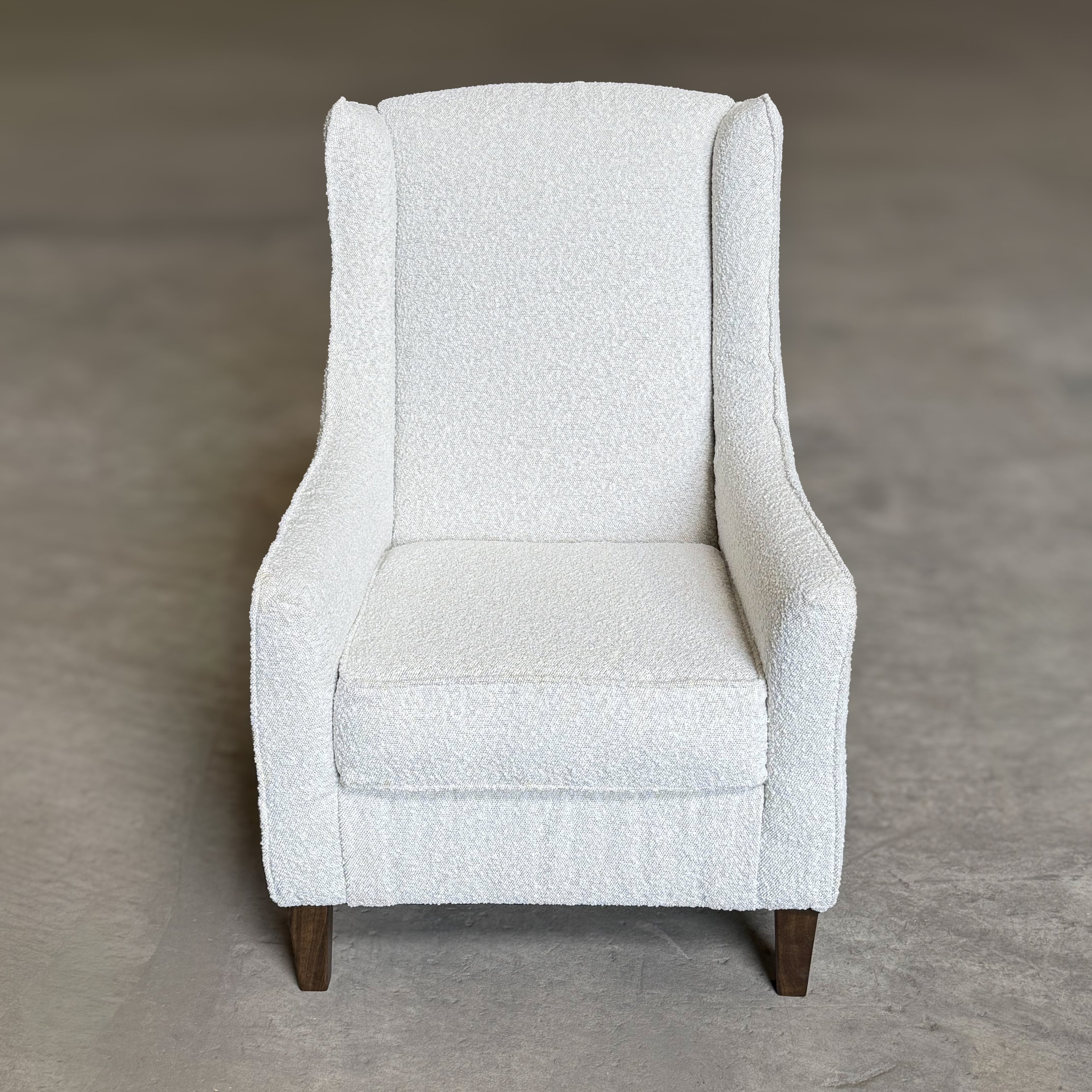 Boucle Accent Chair - White