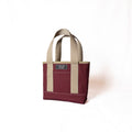 Mini Tote - Maroon/Tan