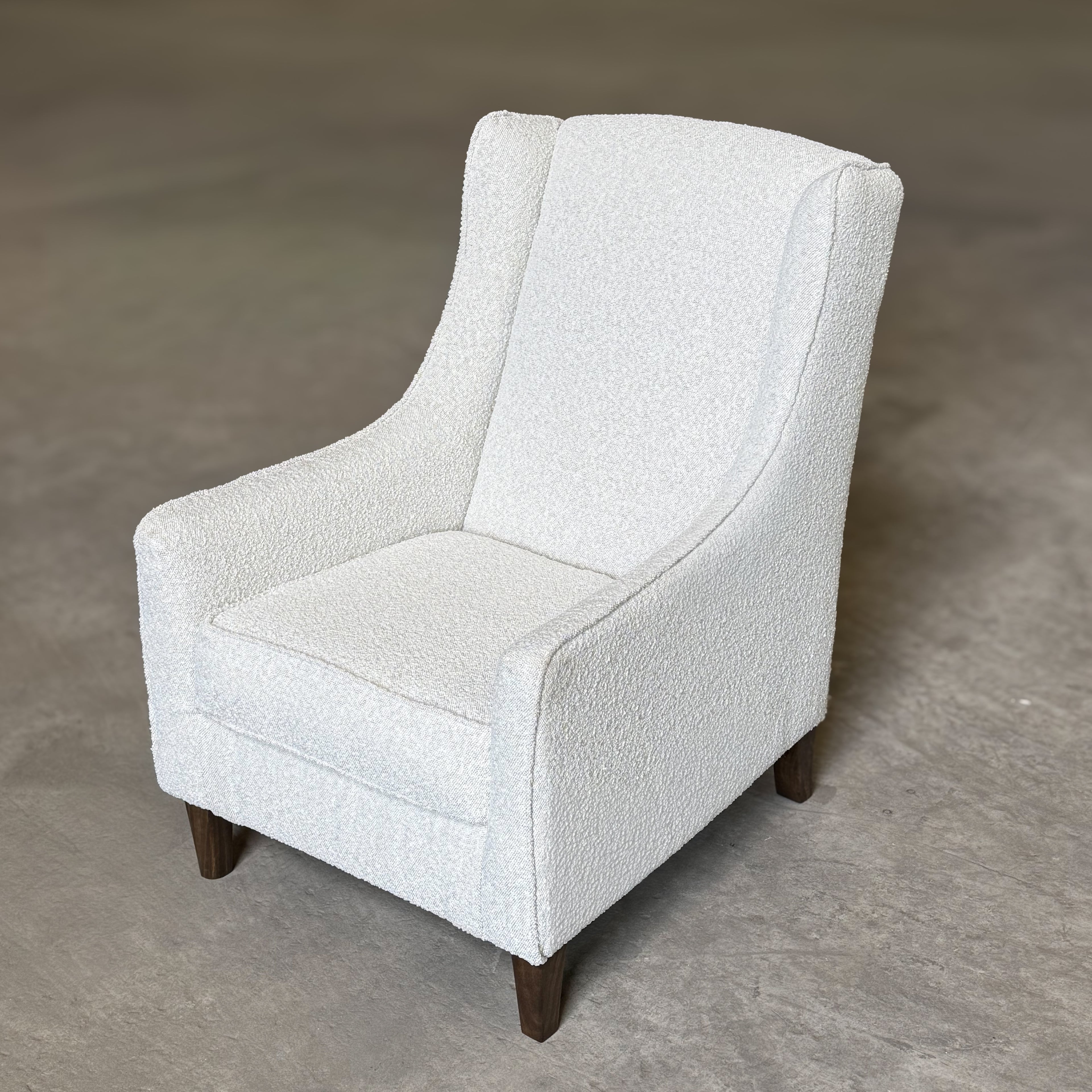 Boucle Accent Chair - White