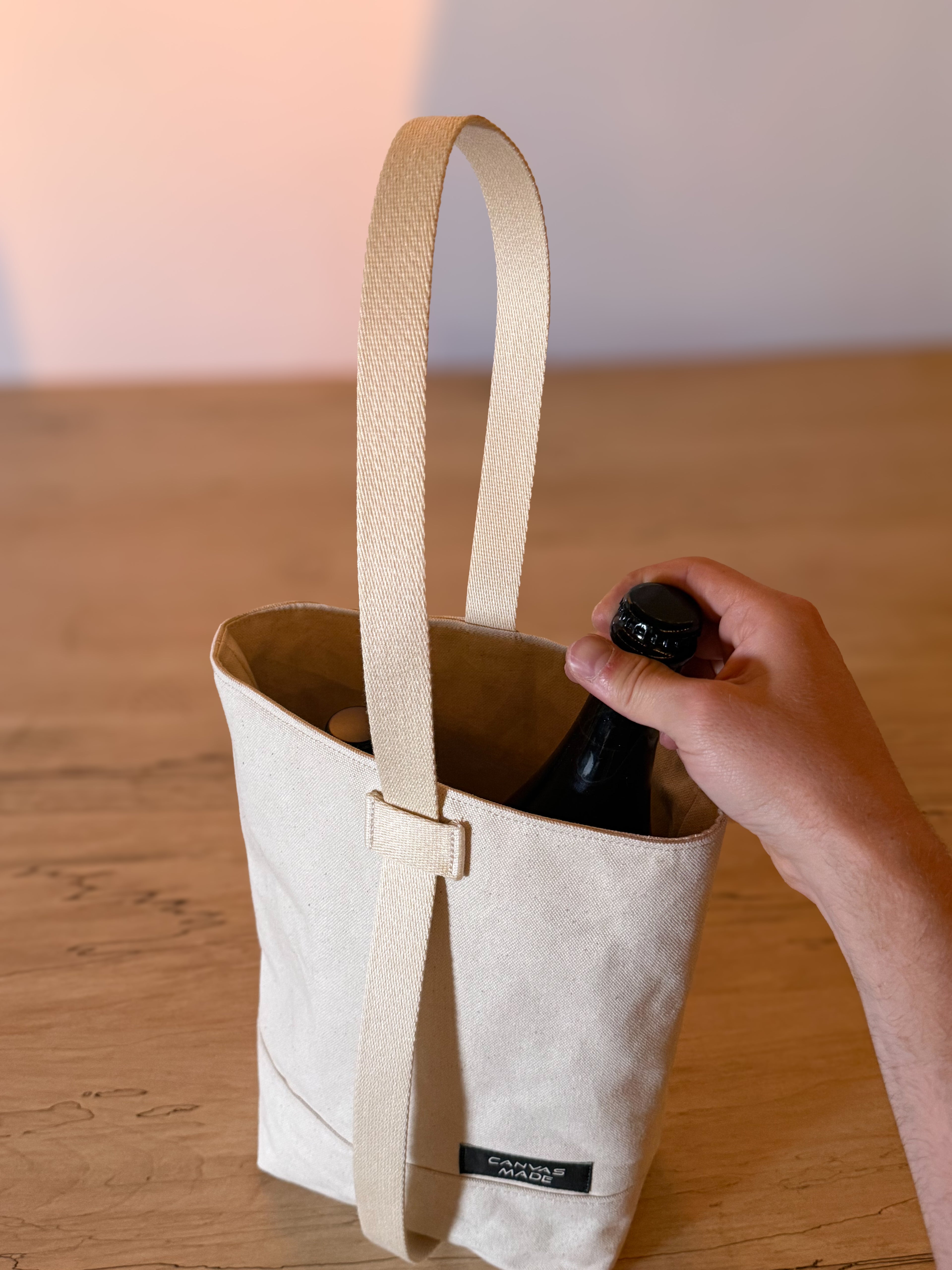 Wine Bottle Tote Bag