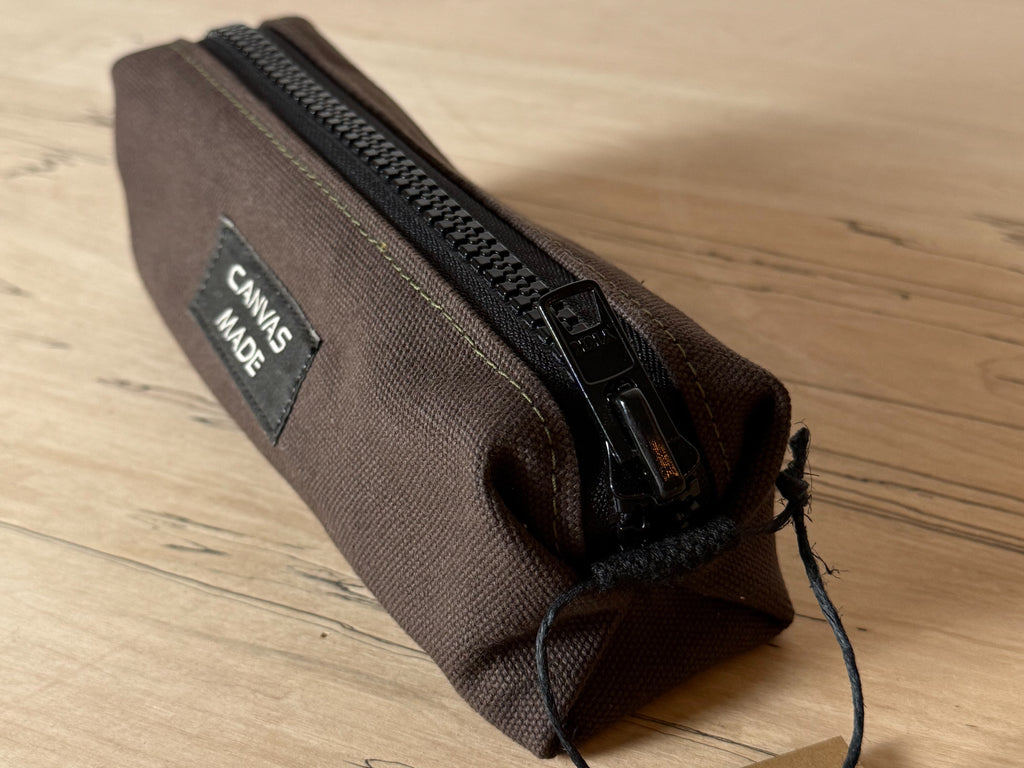 Duck Canvas Pencil Case - Brown