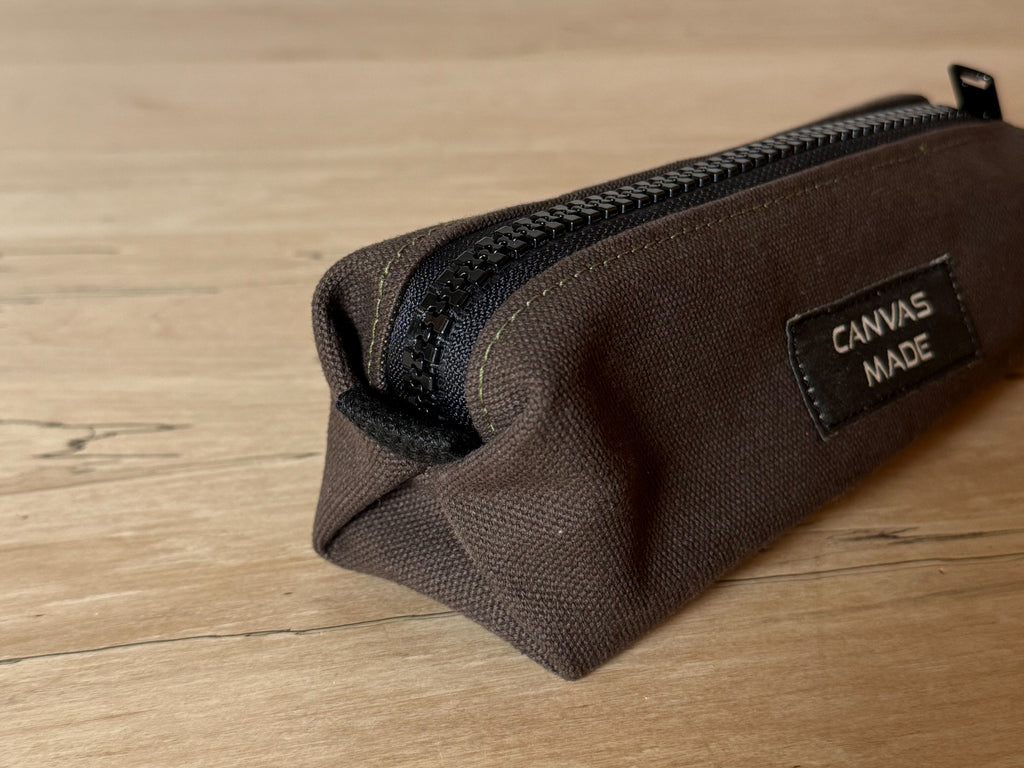 Duck Canvas Pencil Case - Brown